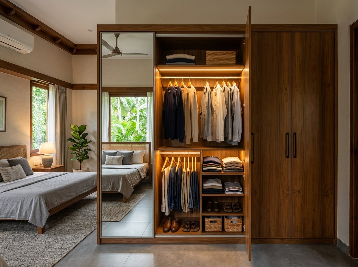 Modular Teak Wardrobe Closet