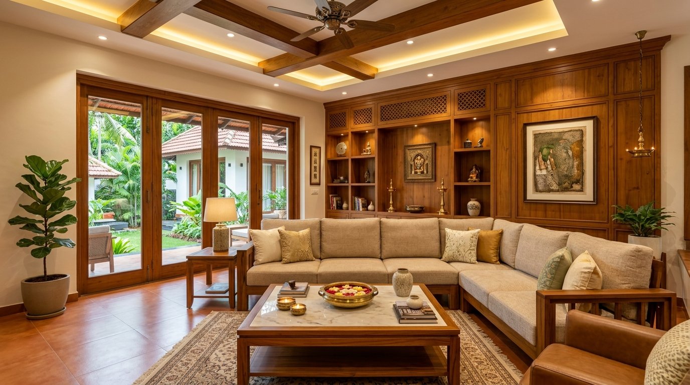 Luxury Teak Living Room Setup